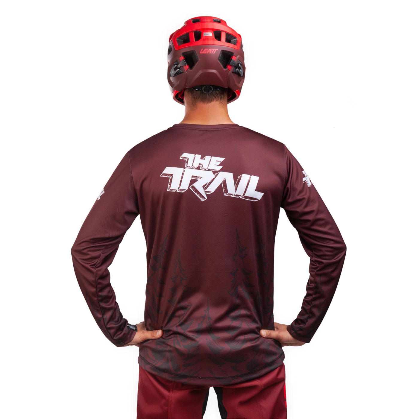 Jersey trail bordowy- bluza męska - obrazek 2