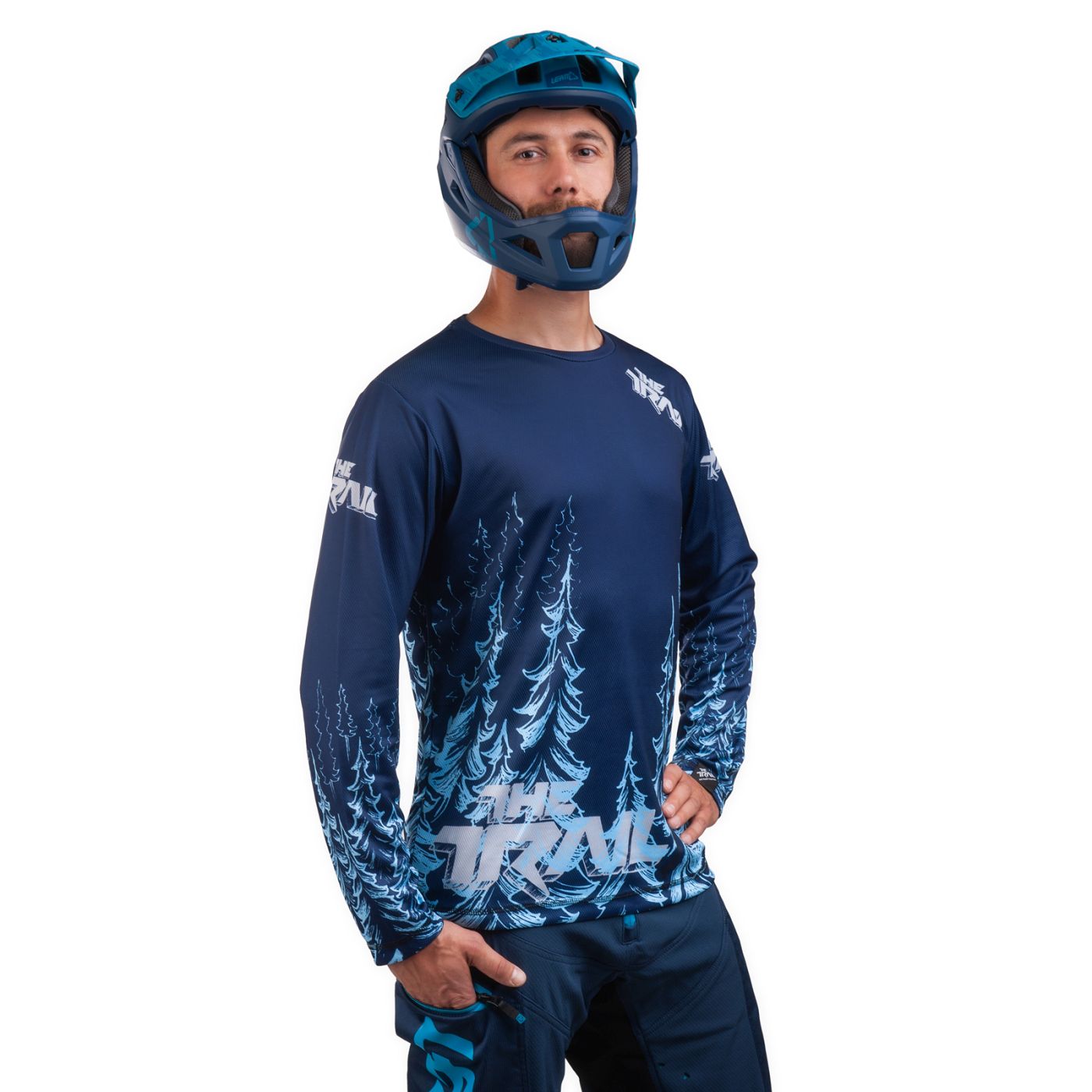 Jersey trail niebieski - bluza męska