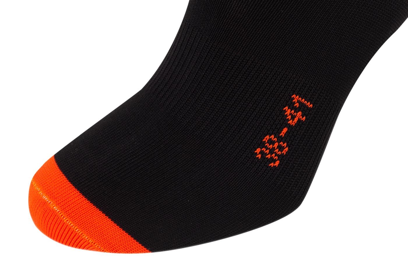 SKARPETY Z Protektorem oraz z ODBLASKIEM - czarno-pomarańczowe - obrazek 3