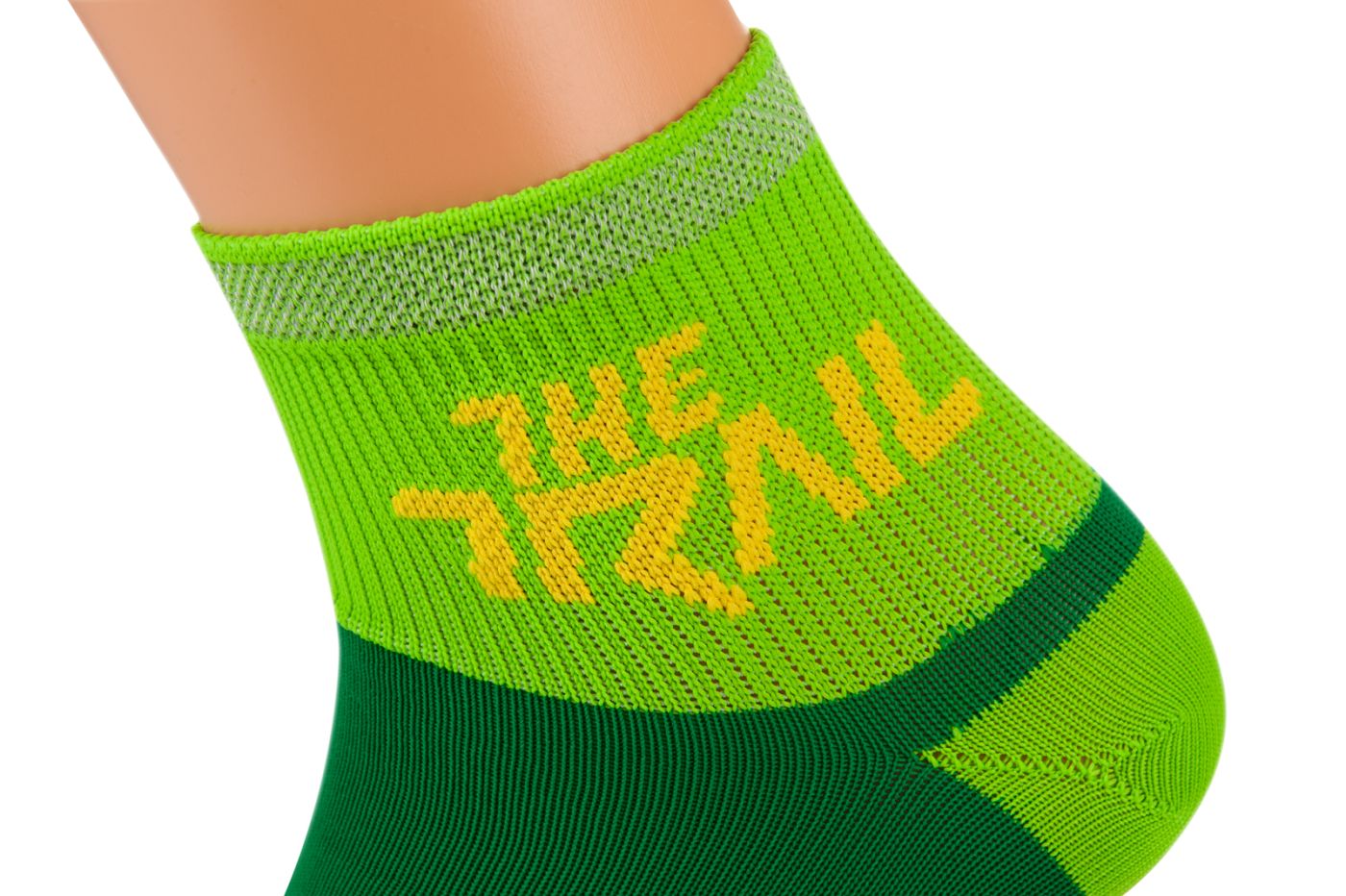 SKARPETA Z ODBLASKIEM KRÓTKA - zielona - obrazek 3